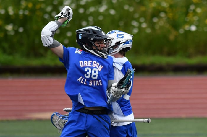 Oregon high school boys lacrosse 2022 all star game Taylor Balkom 42